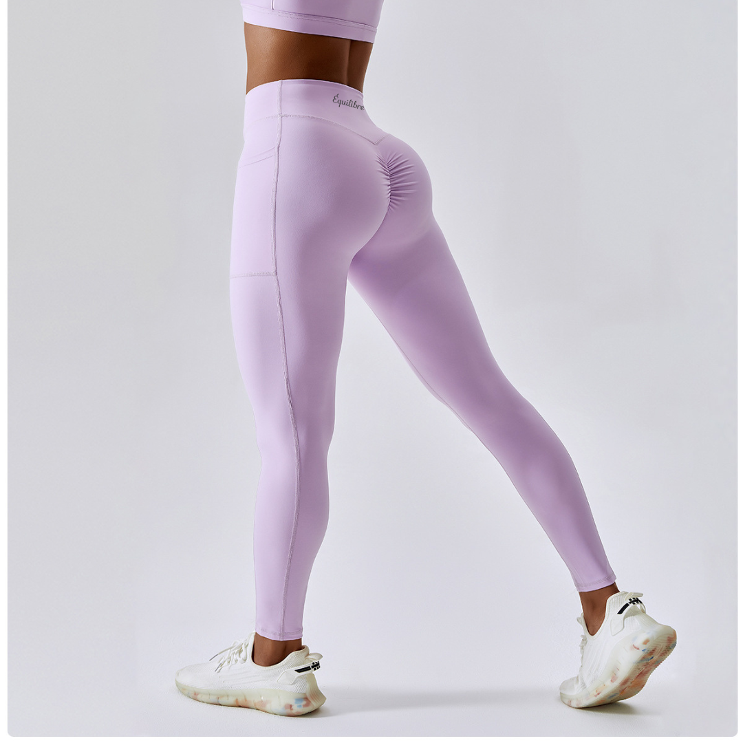 Purple Long leggings - EquilibreActiveWear