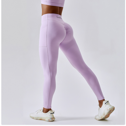 Purple Long leggings - EquilibreActiveWear