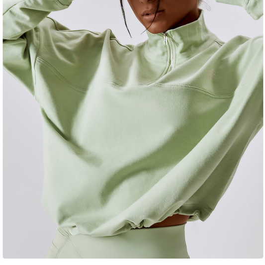 Green Hoodie adjustable - EquilibreActiveWear