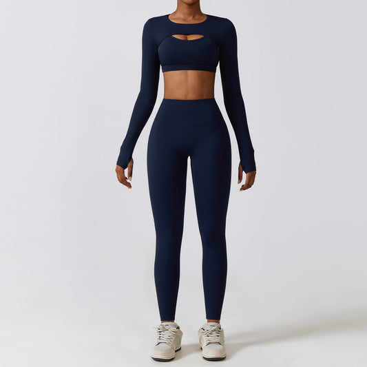 Dark Blue Long Yogi legging - EquilibreActiveWear