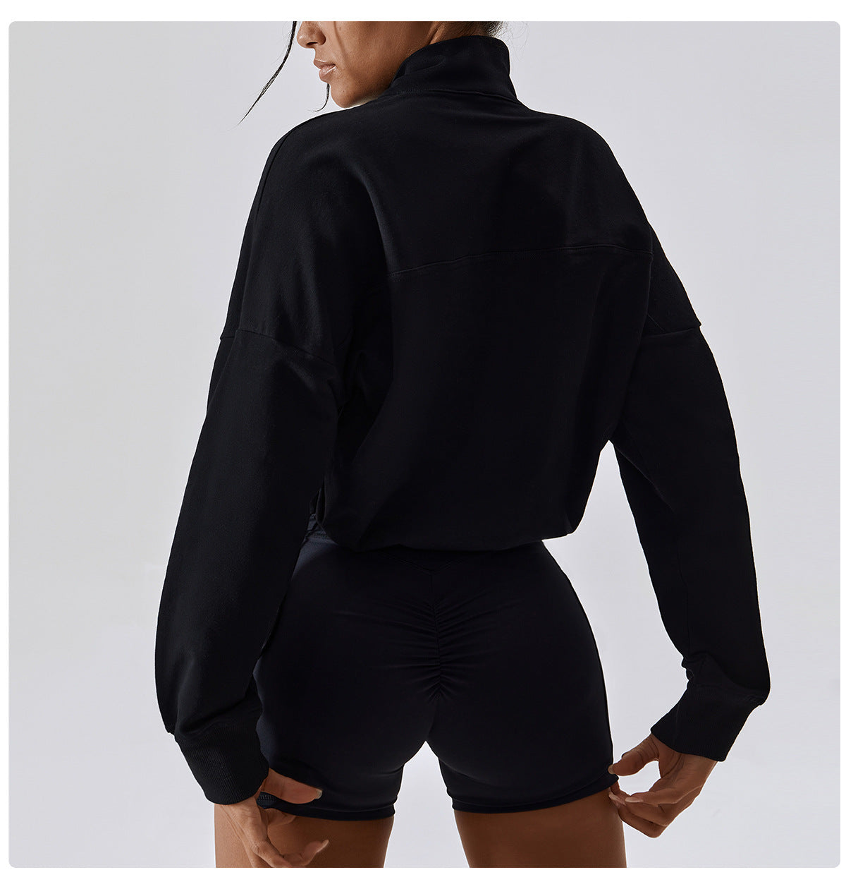 Black Hoodie adjustable - EquilibreActiveWear