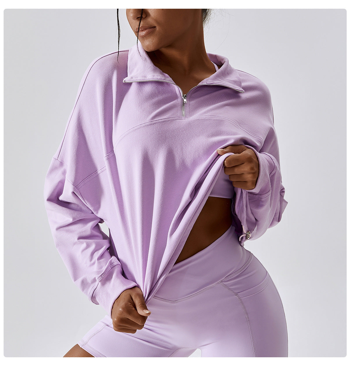 Purple Hoodie adjustable - EquilibreActiveWear