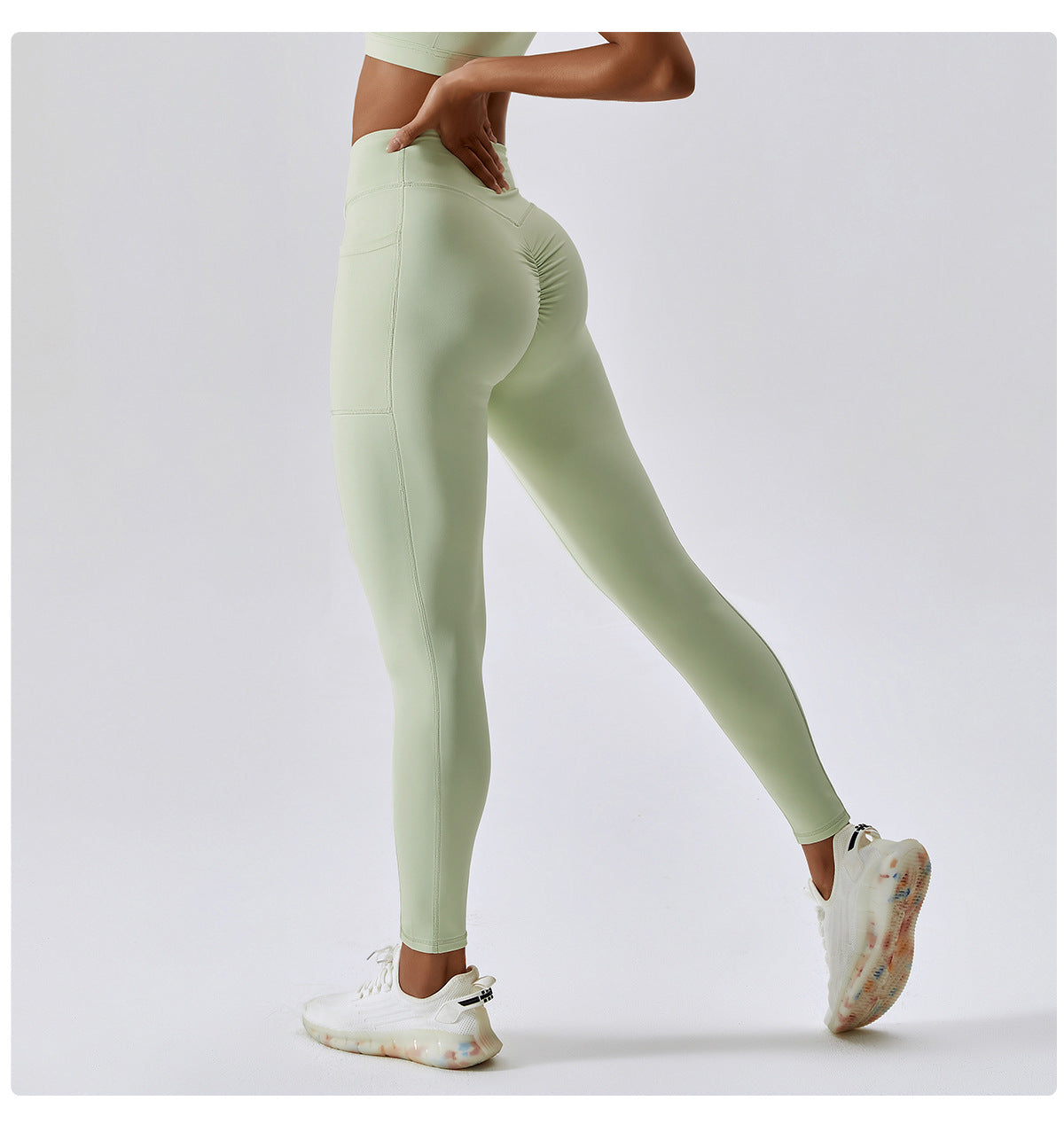 Green Long leggings - EquilibreActiveWear