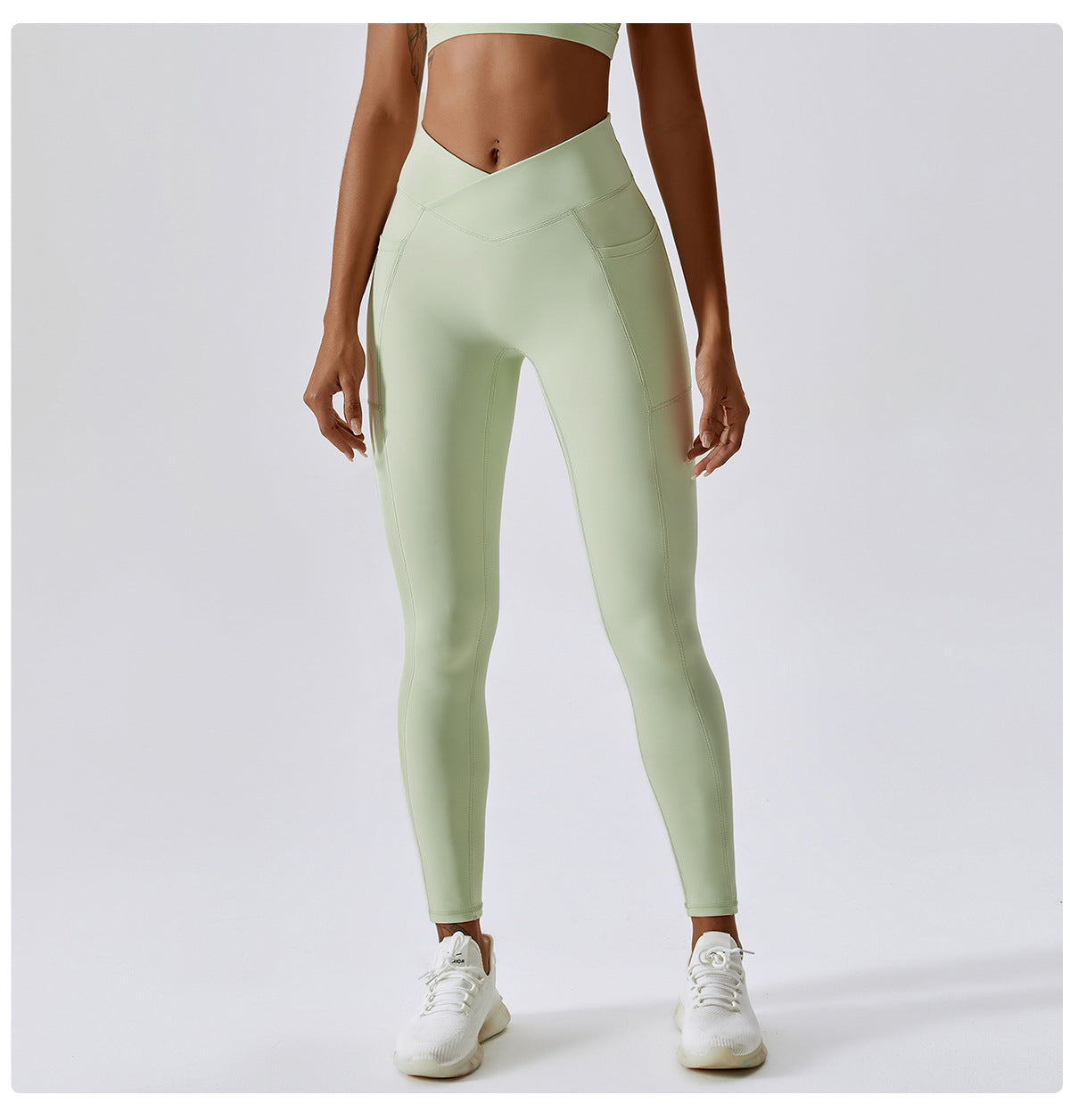 Green Long leggings - EquilibreActiveWear