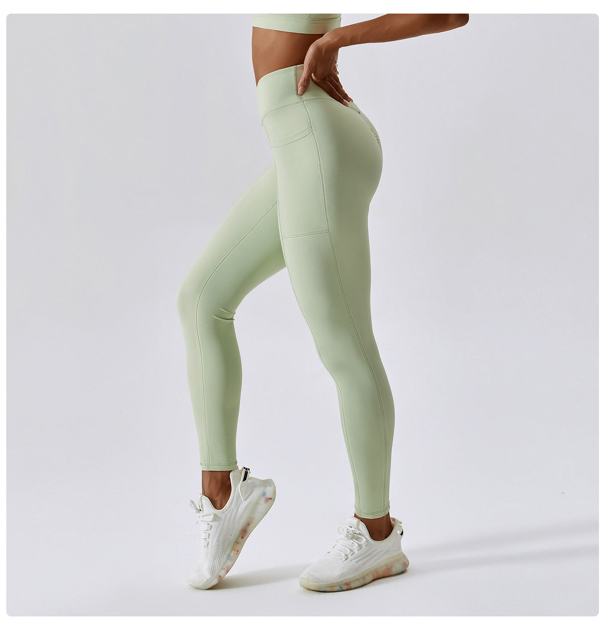 Green Long leggings - EquilibreActiveWear